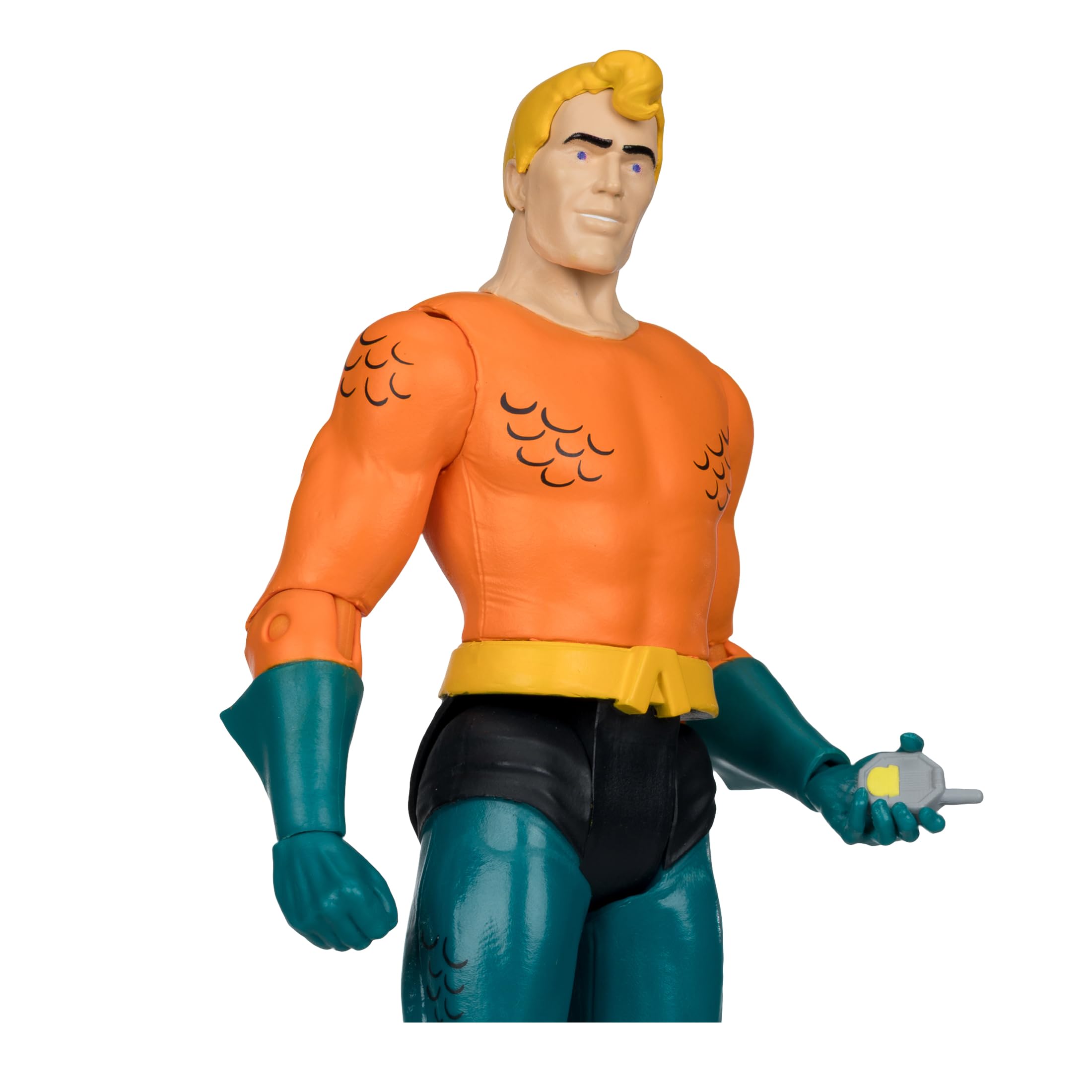 McFarlane Toys DC Retro Aquaman packaging display shows compact 6-inch scale