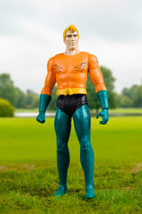 McFarlane Toys DC Retro Aquaman sculpt close-up highlights retro suit and fins