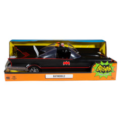 McFarlane Toys DC Retro Batmobile parachute-button creates action moments
