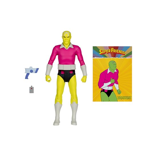 McFarlane Brainiac figure back view highlighting articulation for retro play