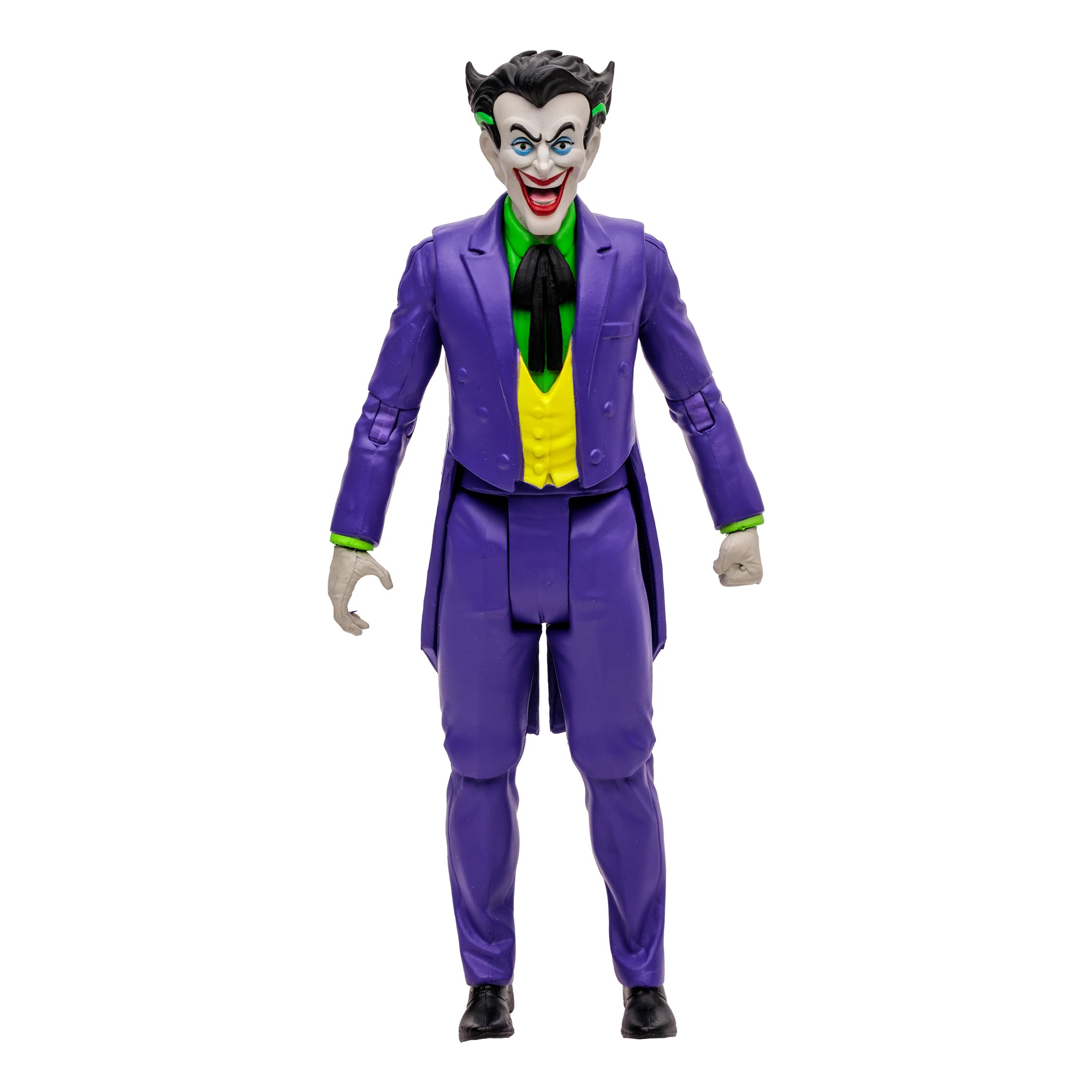 McFarlane Toys DC Retro Joker figure front view, ideal for display with Batman collectibles.