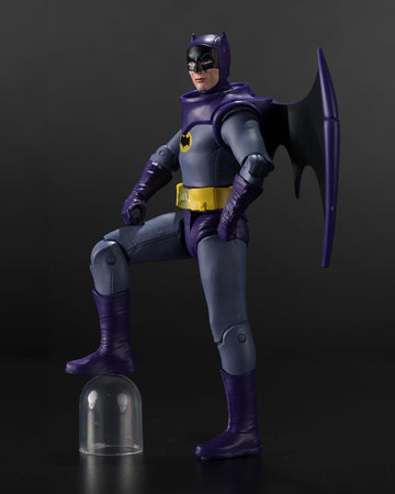 McFarlane Toys DC Retro Space Batman 6in side view for dynamic shelf posing
