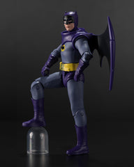 McFarlane Toys DC Retro Space Batman 6in side view for dynamic shelf posing