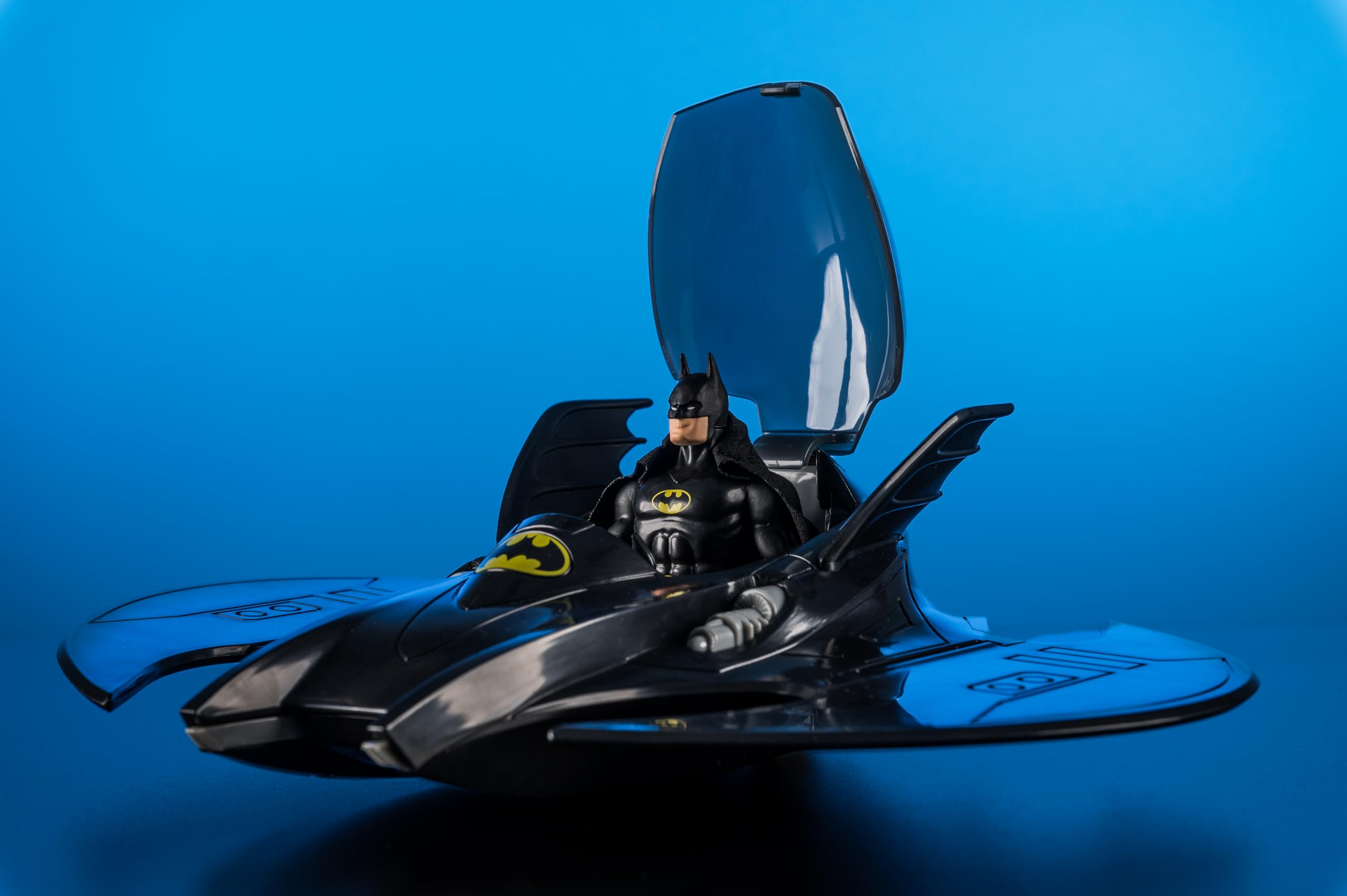 Batman Batwing foldable wings highlight authentic aircraft look in display