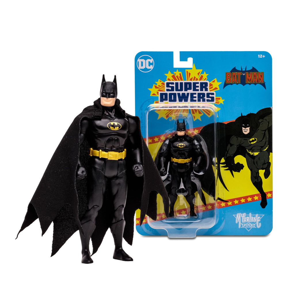 McFarlane Toys Batman black suit texture emphasizes armor and fabric contrasts