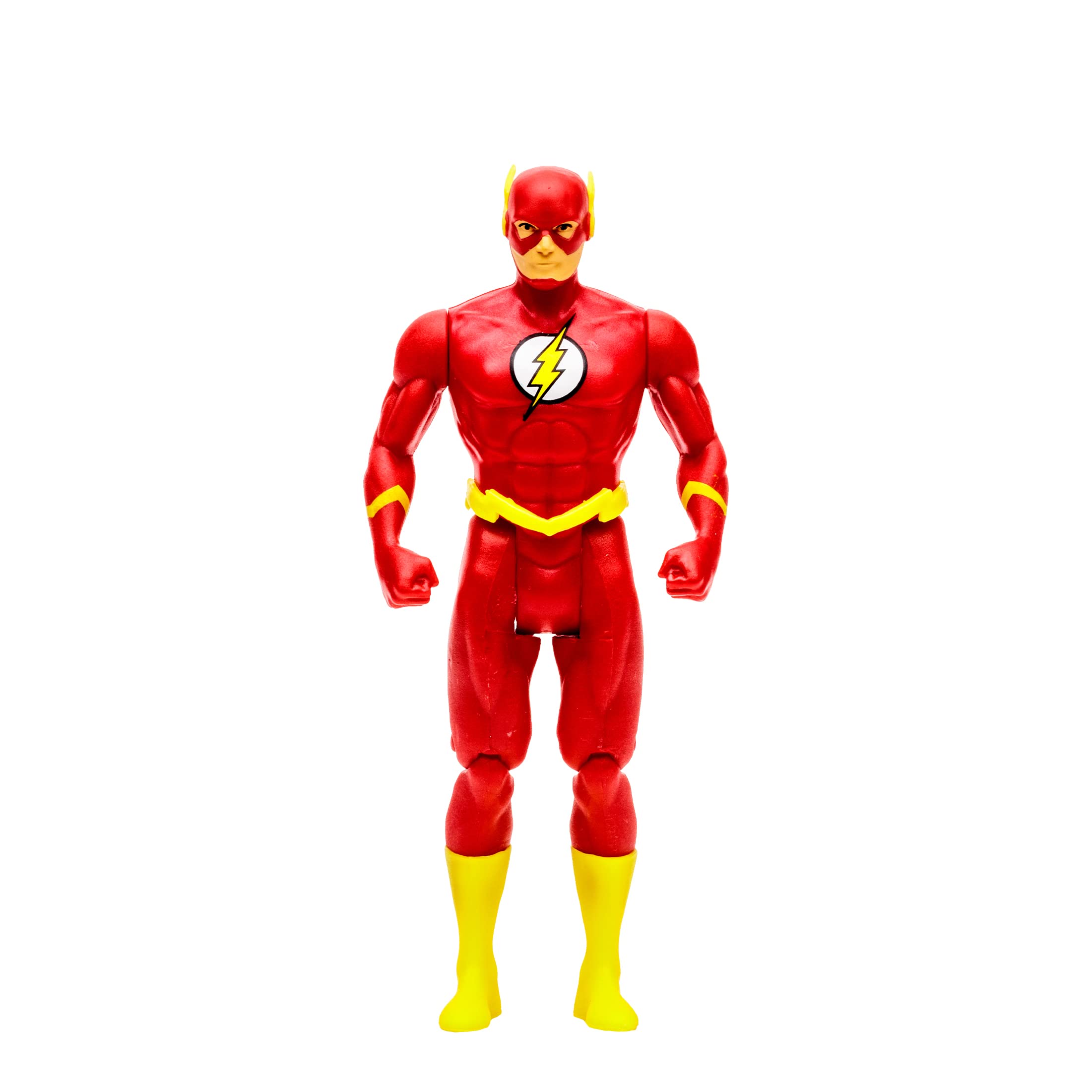 McFarlane Toys DC Super Powers The Flash figure closeup highlighting detailed sculpt for display.