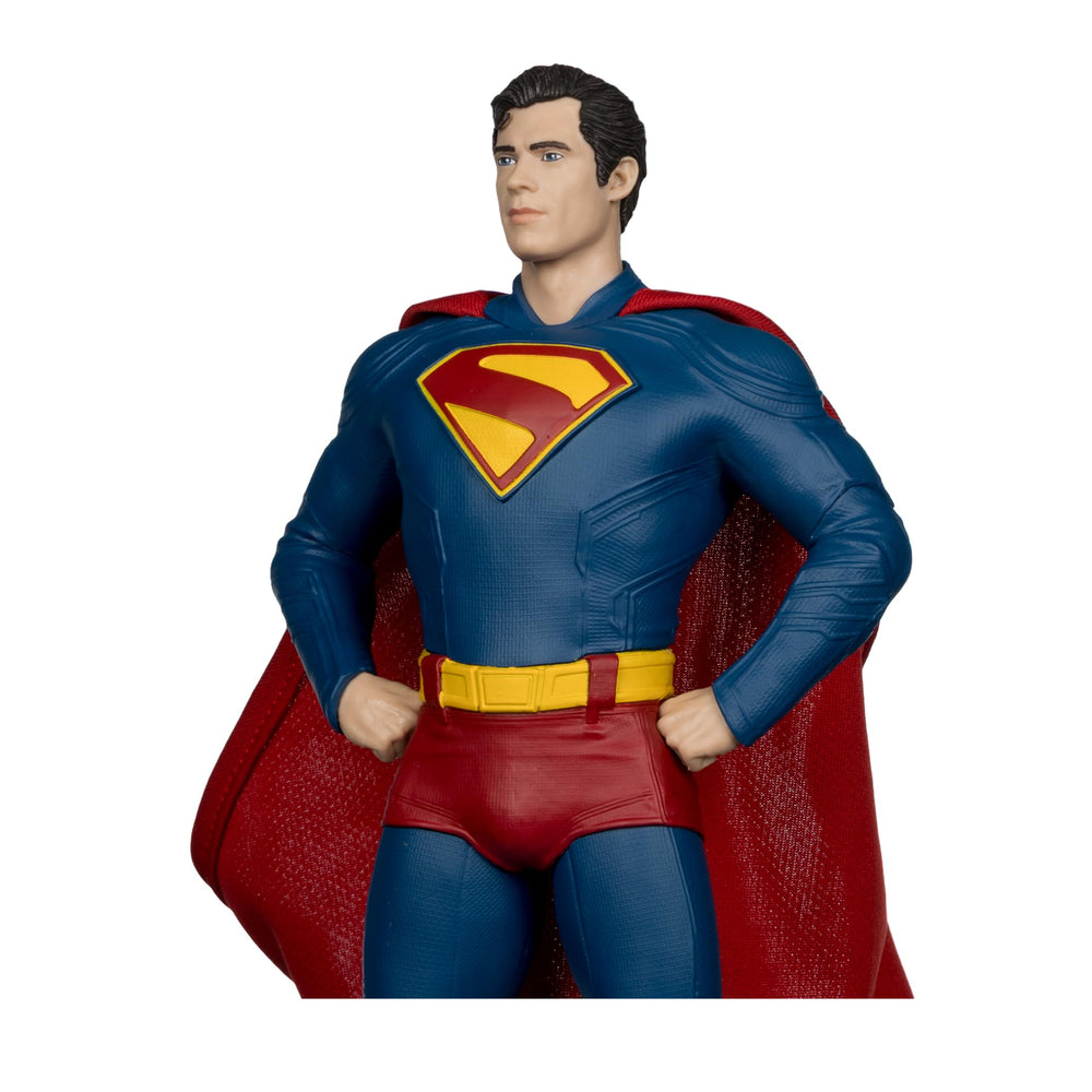 McFarlane Toys Superman 12in action pose, ideal for dynamic display setups.