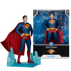 McFarlane Toys Superman 12in art card, biography adds collector value.