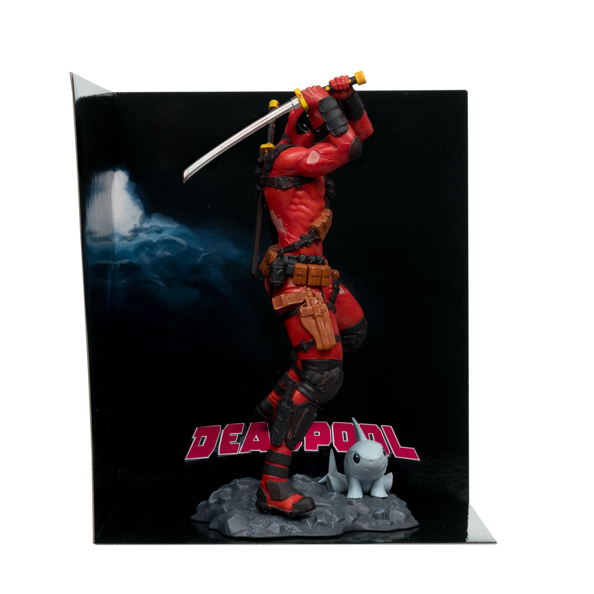McFarlane Toys Deadpool 1:10 scale collectible scene for dramatic display.