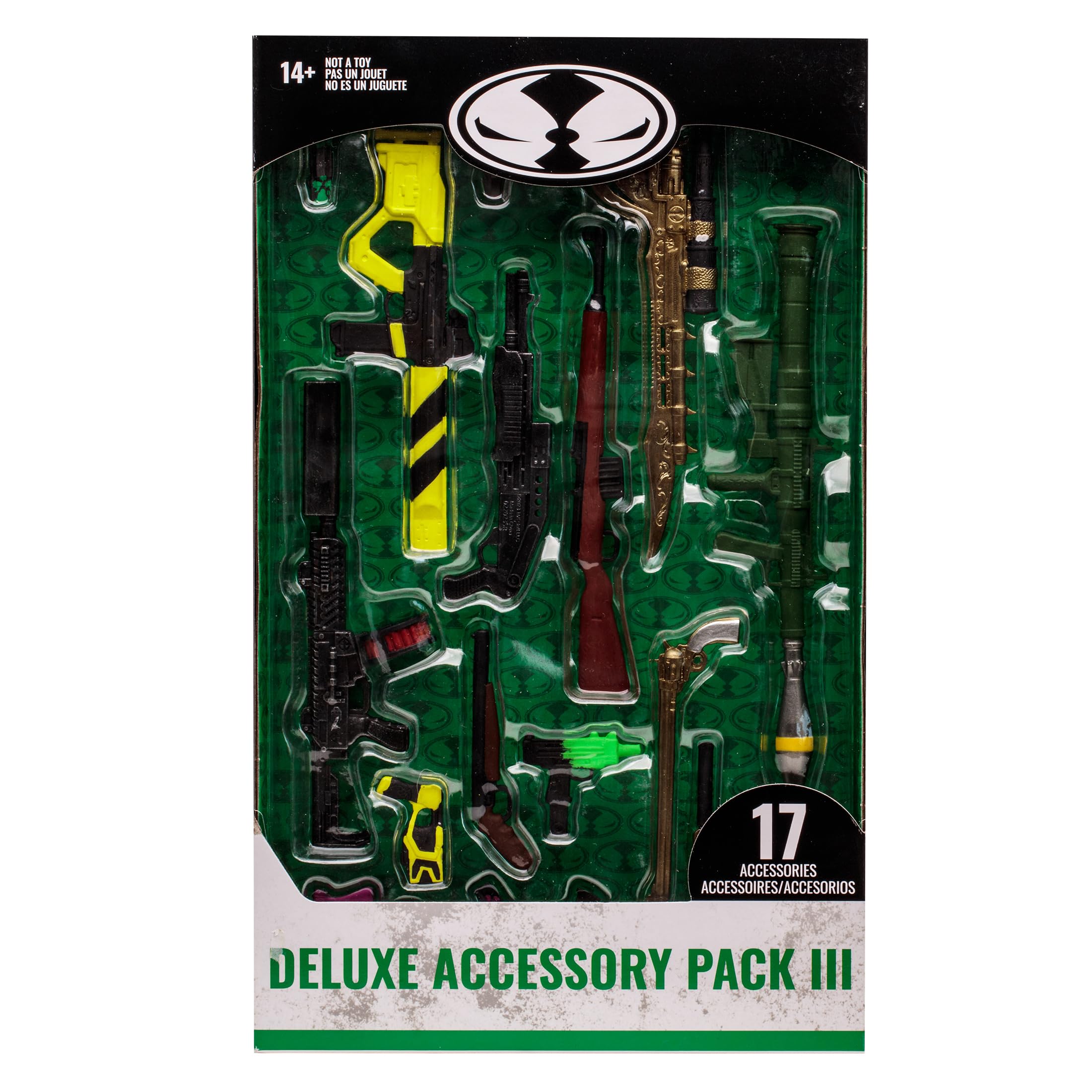 McFarlane Toys deluxe 7in accessory pack window box showcases the exclusive set