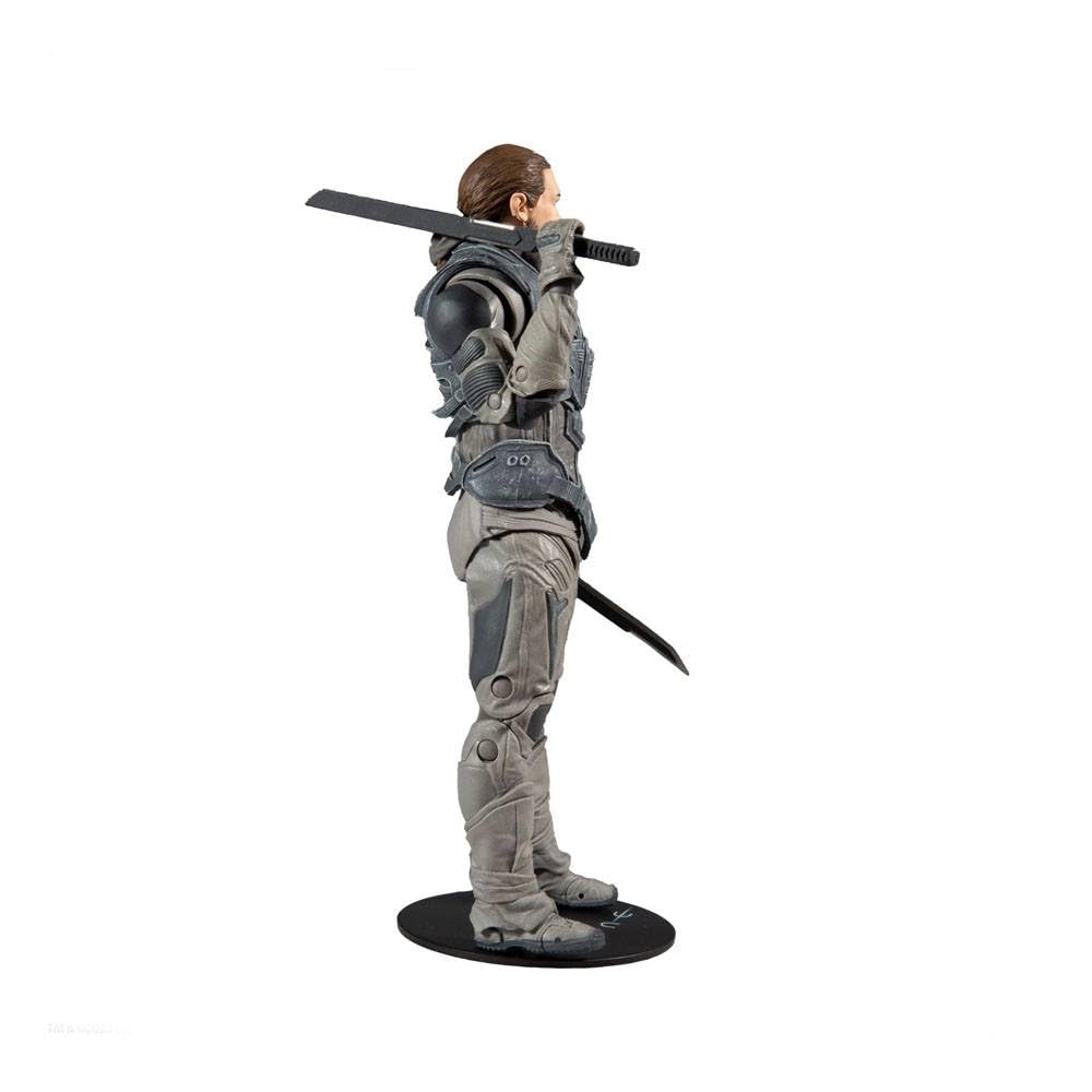 Duncan Idaho with swords and base enables dynamic posing for Dune display.