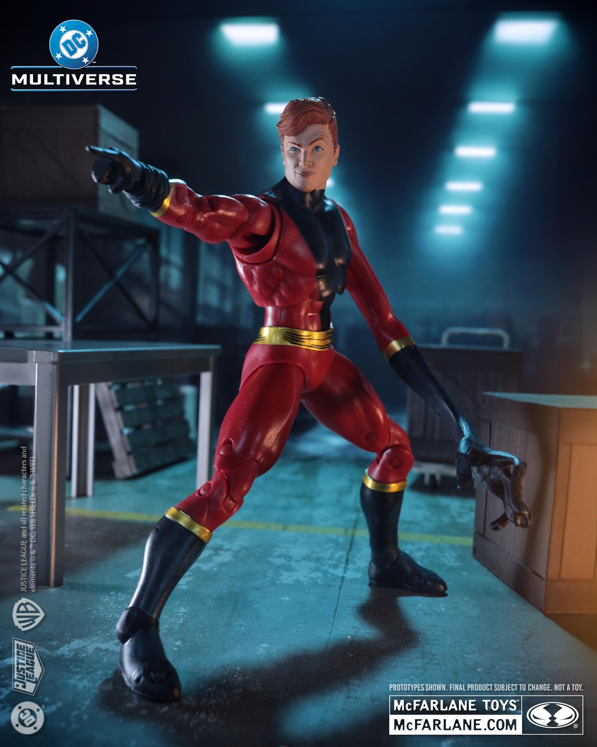 McFarlane Toys Elongated Man art card with biography enhances collection.