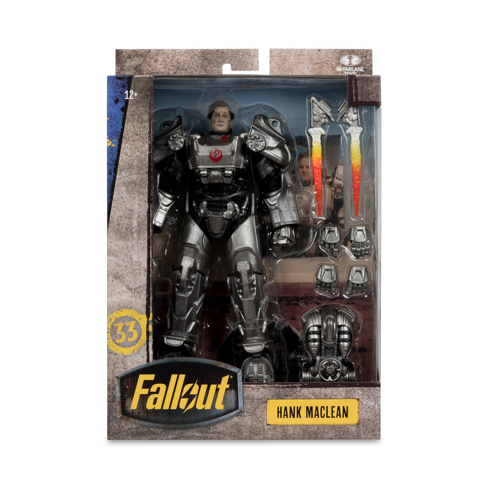 McFarlane Toys Fallout Hank MacLean art card with biography.