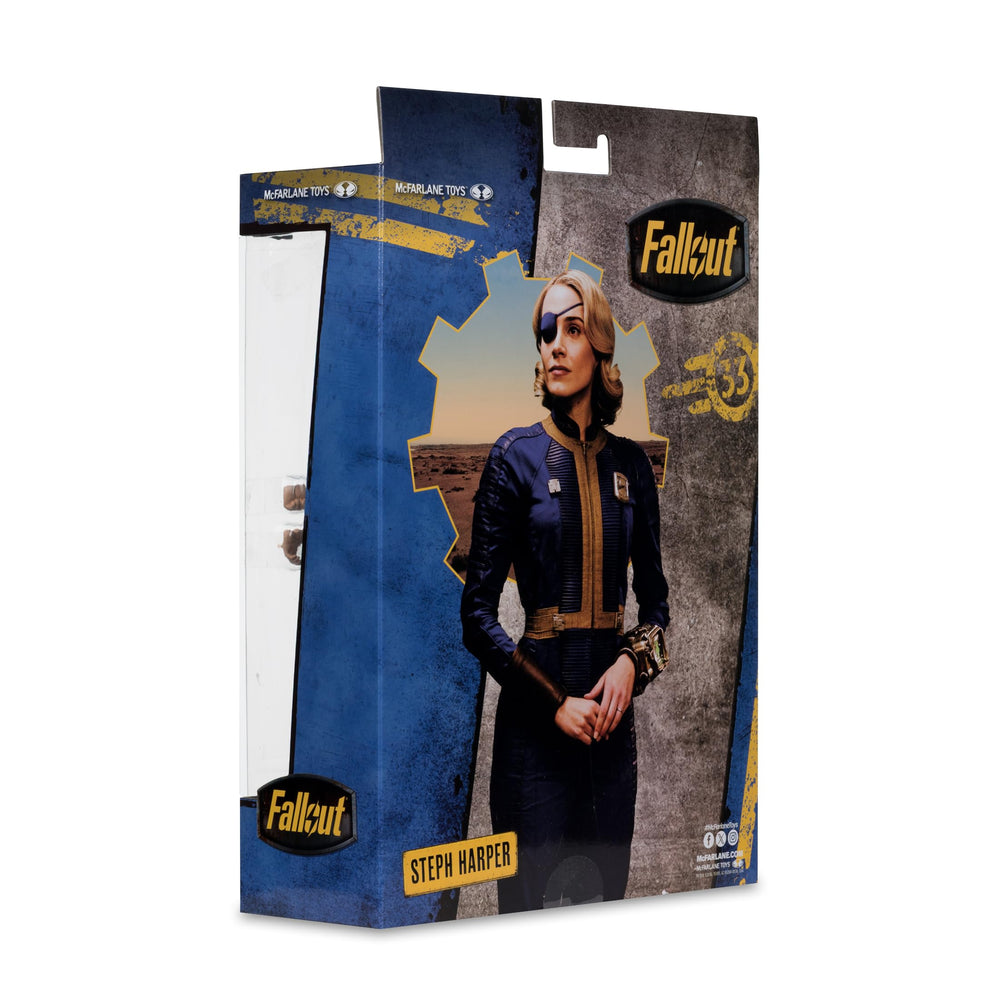 McFarlane Toys Fallout Steph Harper 7in vault-inspired display idea on shelf