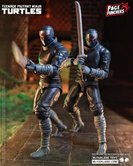 McFarlane Toys Foot Soldier 5in Page Puncher comic included for added storytelling.