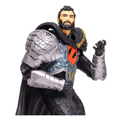 McFarlane Toys General Zod back view reveals cape and articulation details.