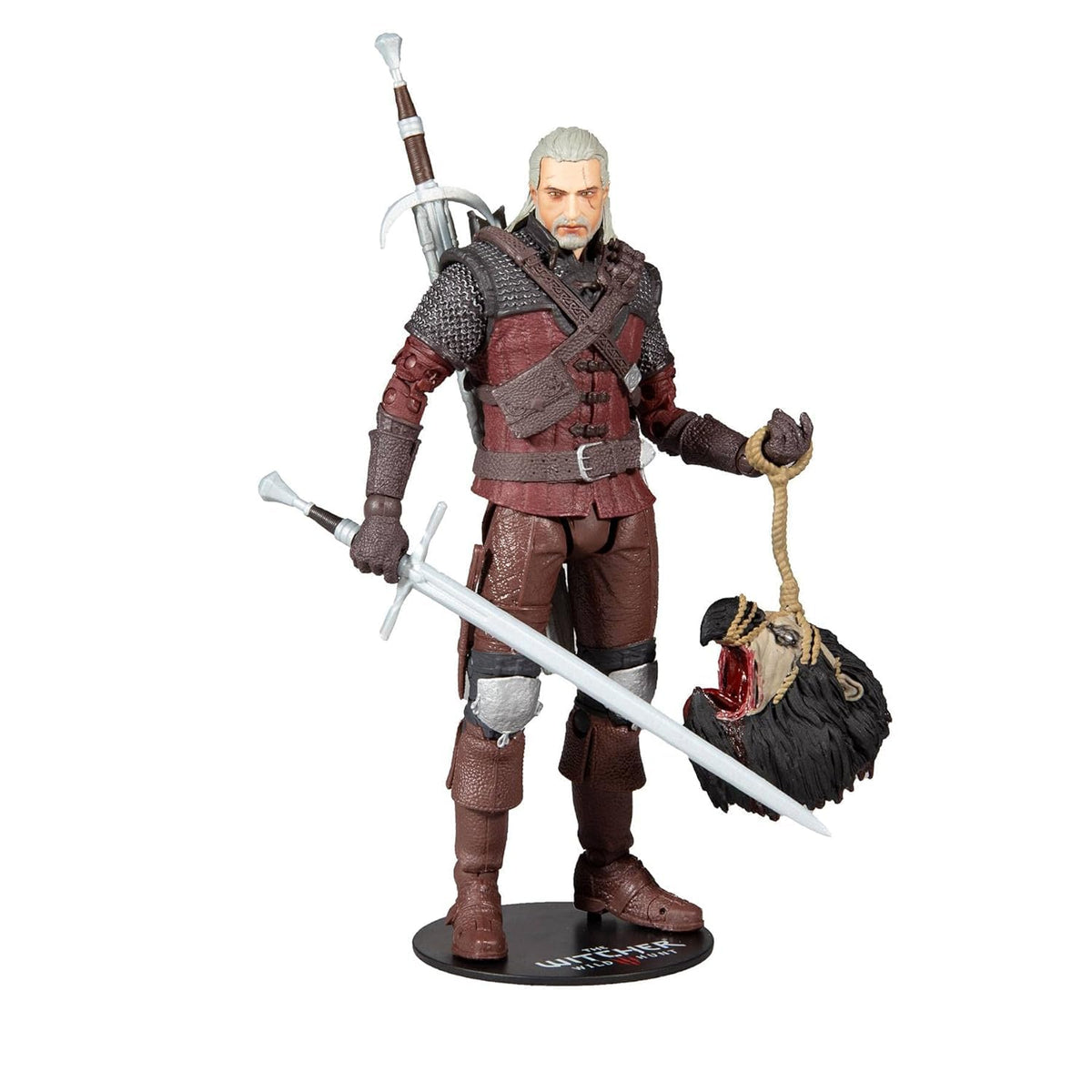 McFarlane Toys Geralt in Wolf Armor 7-inch figure ready for display and posing