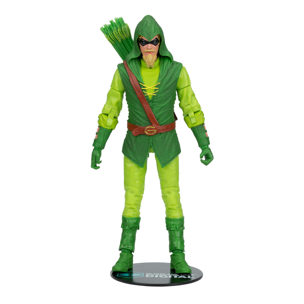 McFarlane Toys Green Arrow collectible art card front with character art.