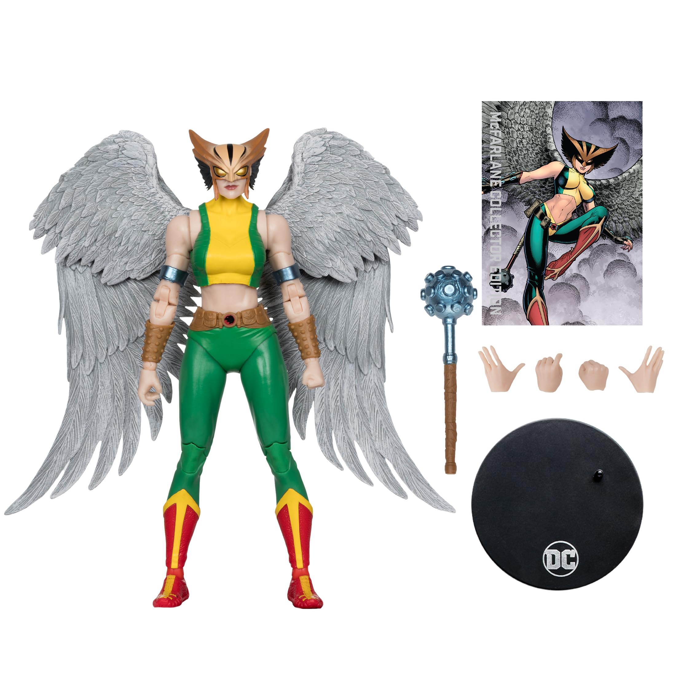 McFarlane Toys Hawkgirl 22-point articulation enables versatile figure posing
