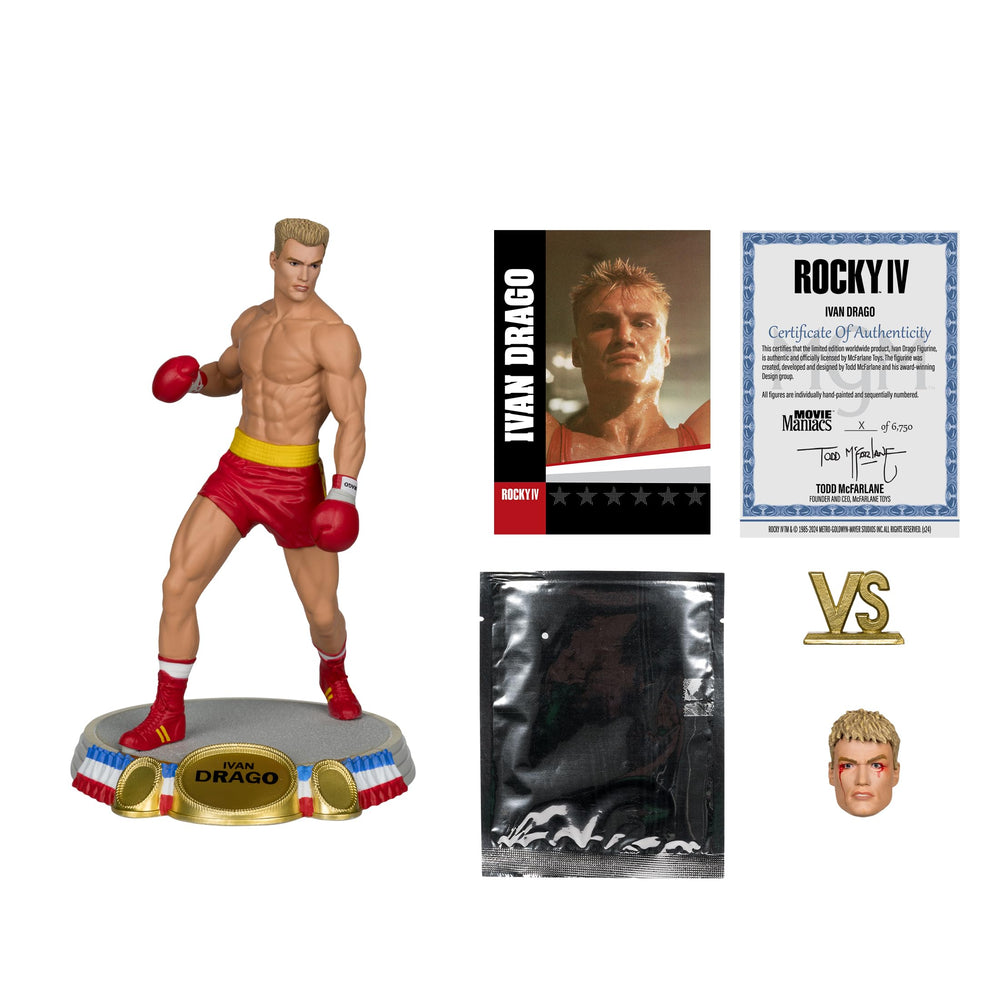 Environmental base enhancing Ivan Drago figure posing