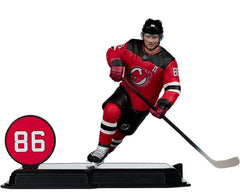 McFarlane Toys Jack Hughes backdrop included for dynamic display