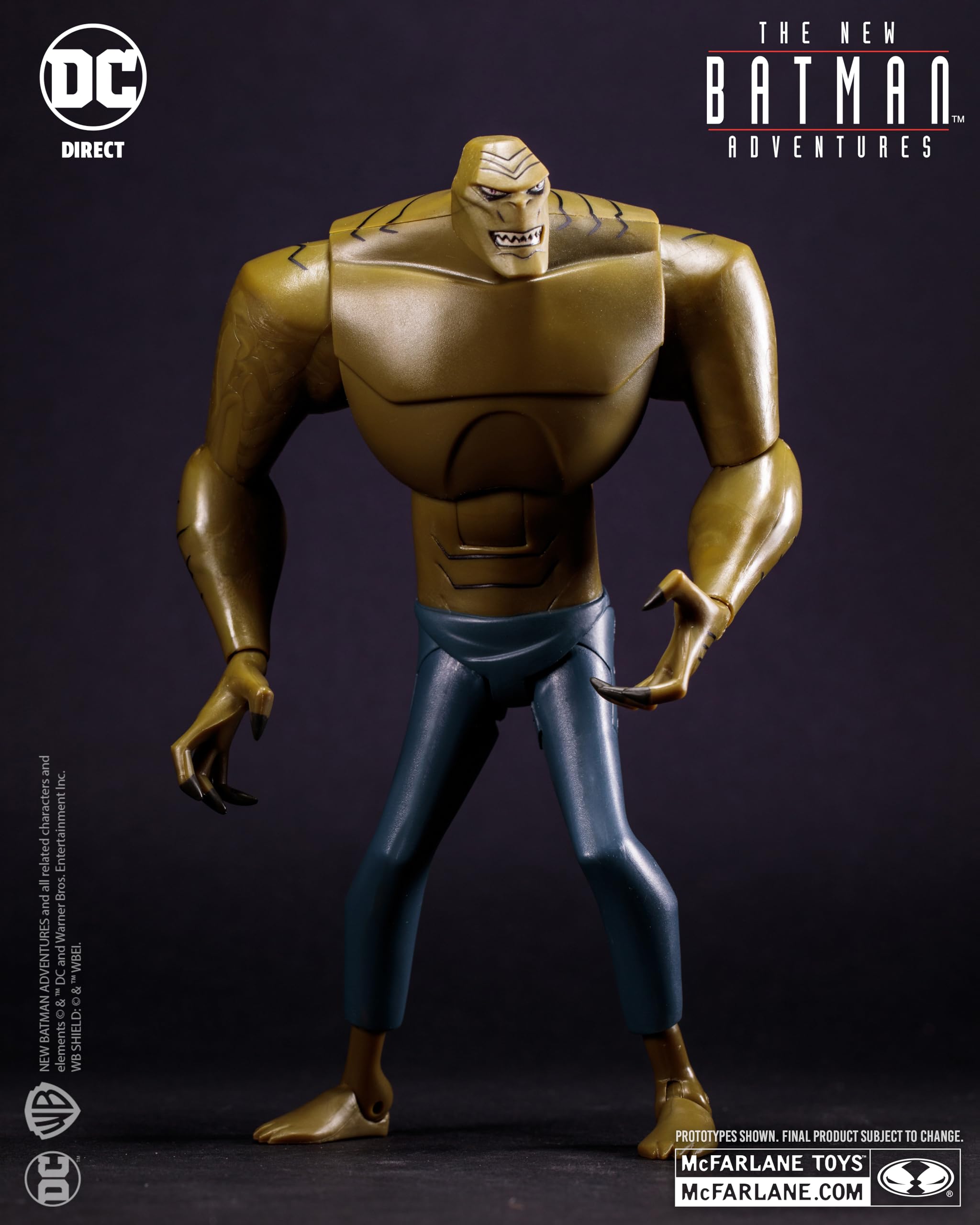 McFarlane Toys Killer Croc base and stand supports versatile posing options.