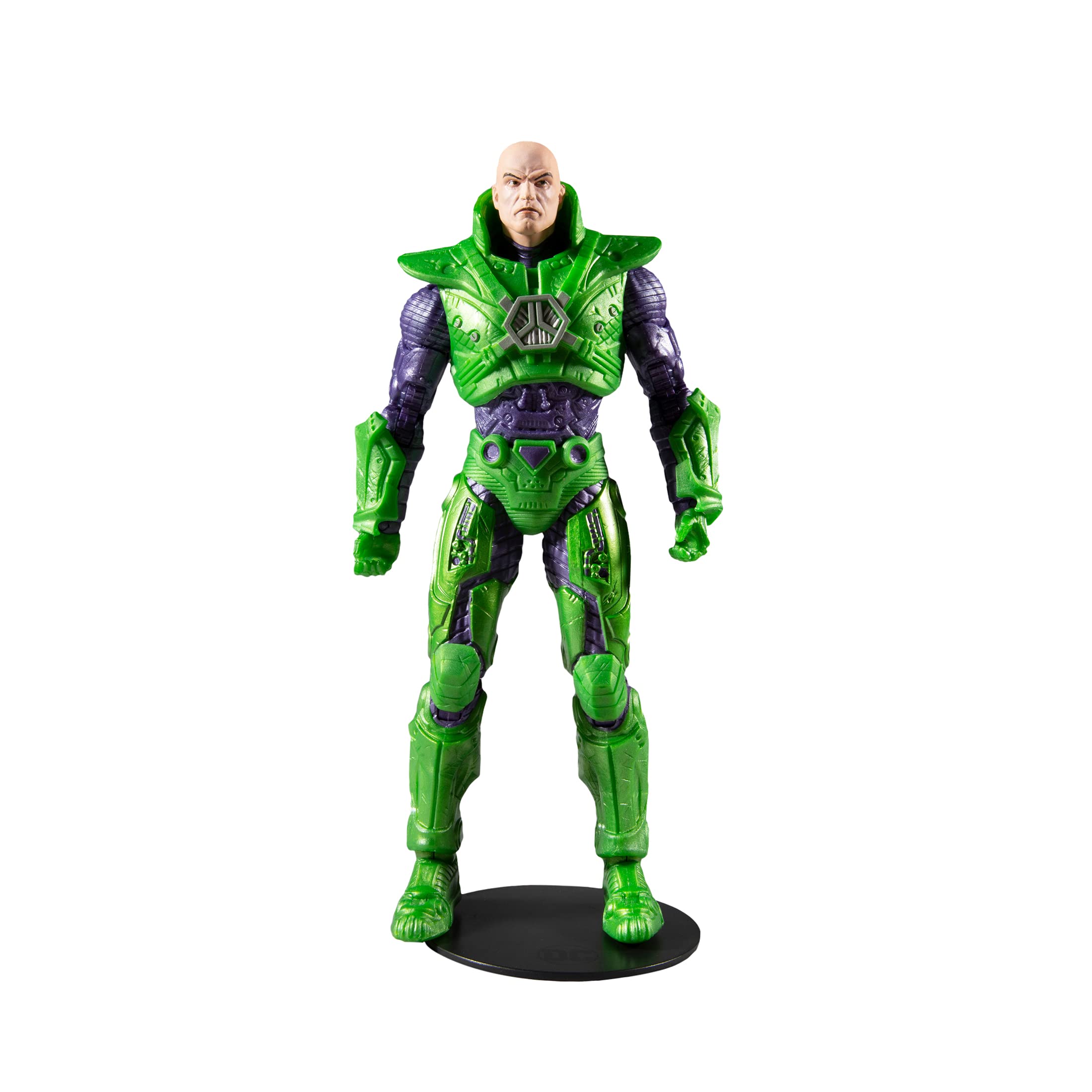 McFarlane Toys Lex Luthor green power suit figure ready for display