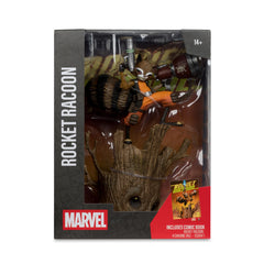 McFarlane Toys Marvel Rocket Raccoon 1:6 environmental base detail.