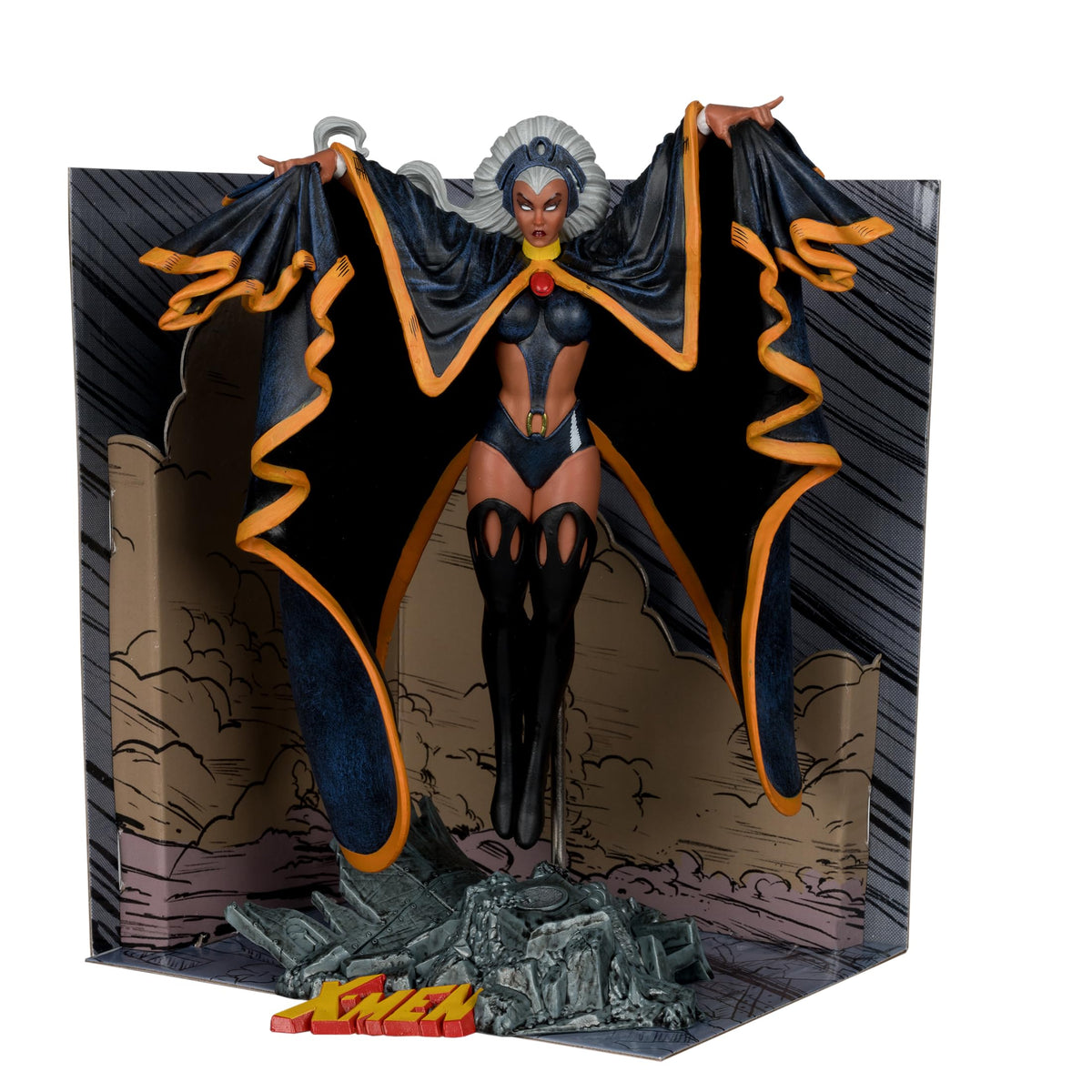 McFarlane Toys Marvel Storm 1:10 scale scene base for dramatic display.