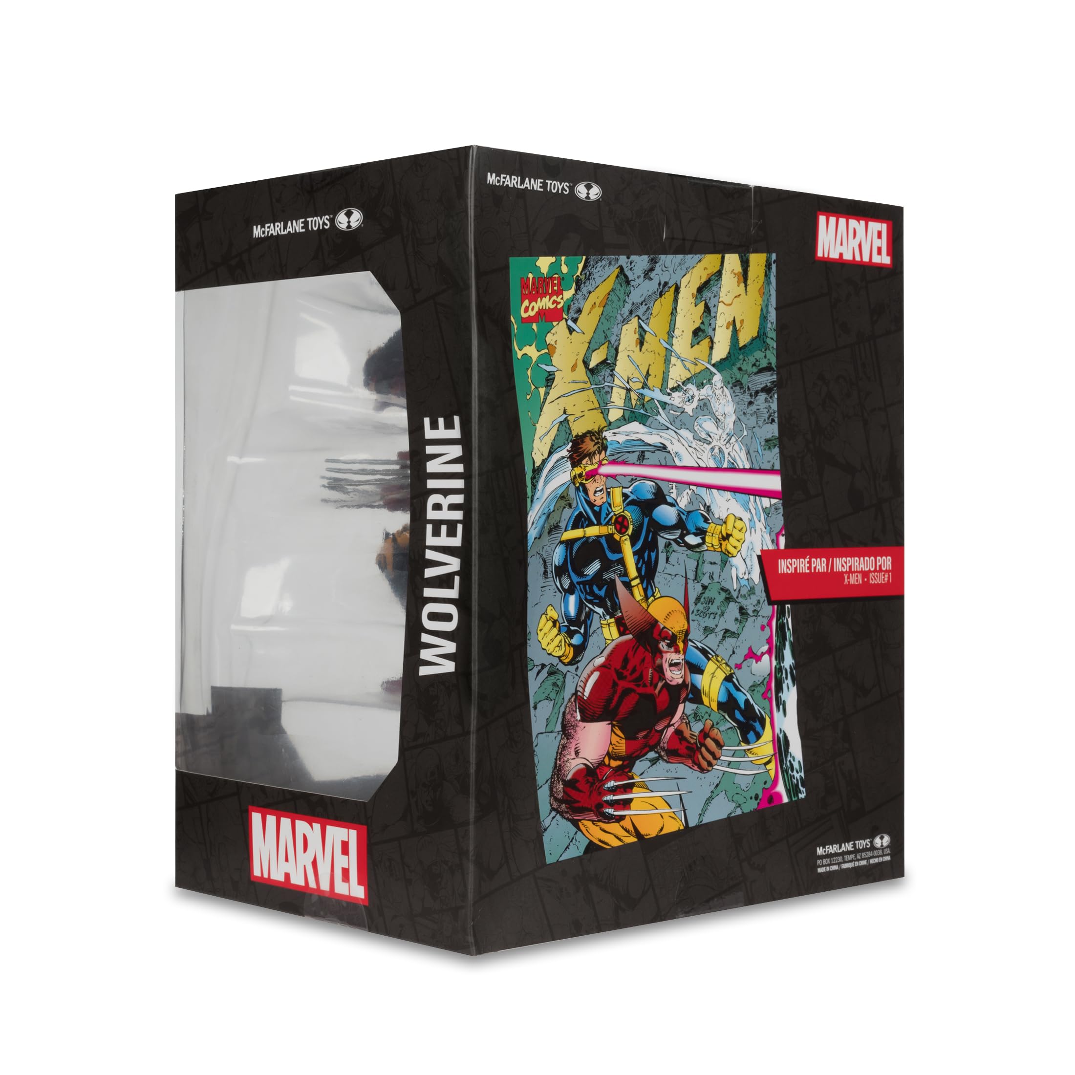 McFarlane Toys Wolverine 1:10 collectible card back shows comic synopsis