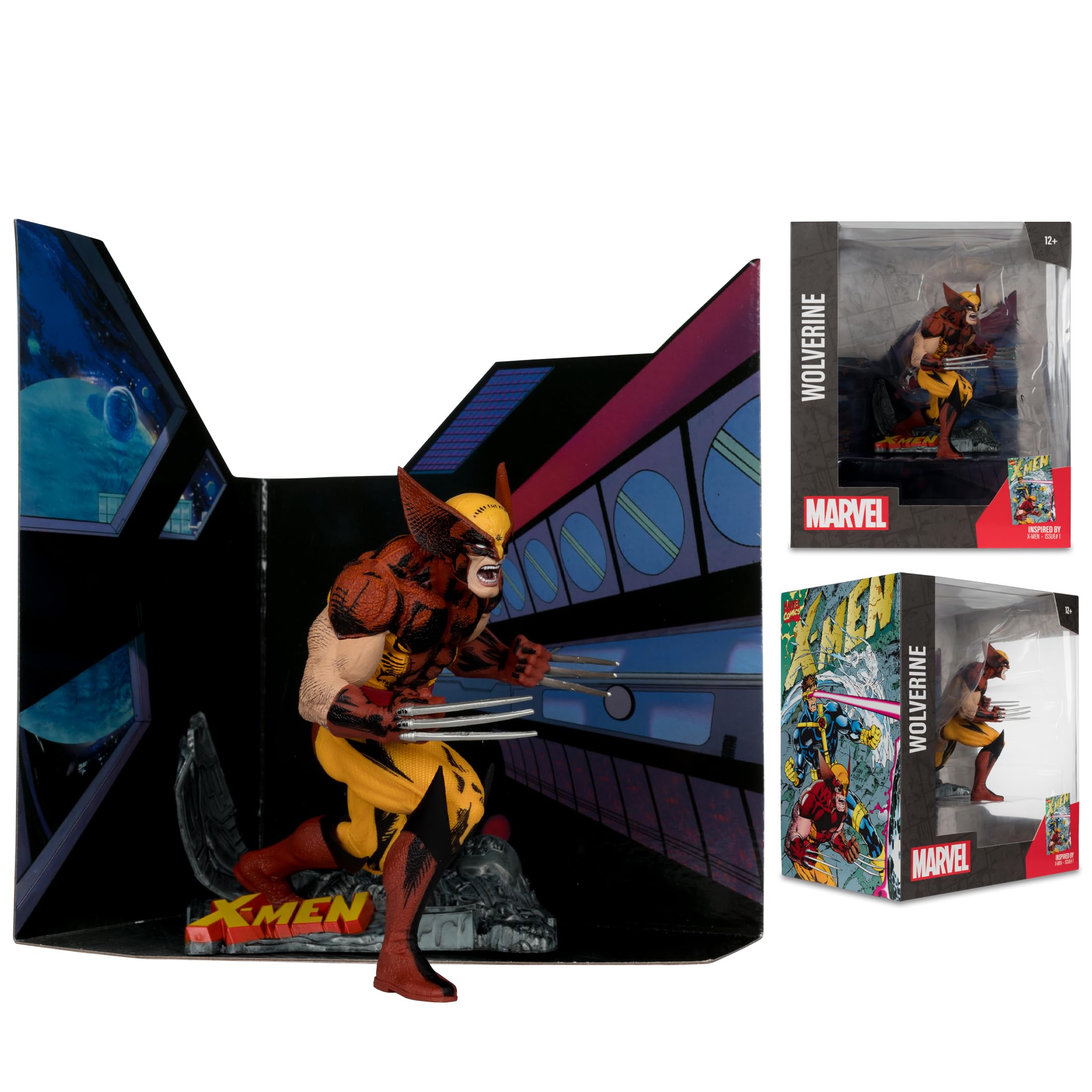 McFarlane Toys Wolverine 1:10 packaging side image highlights premium presentation