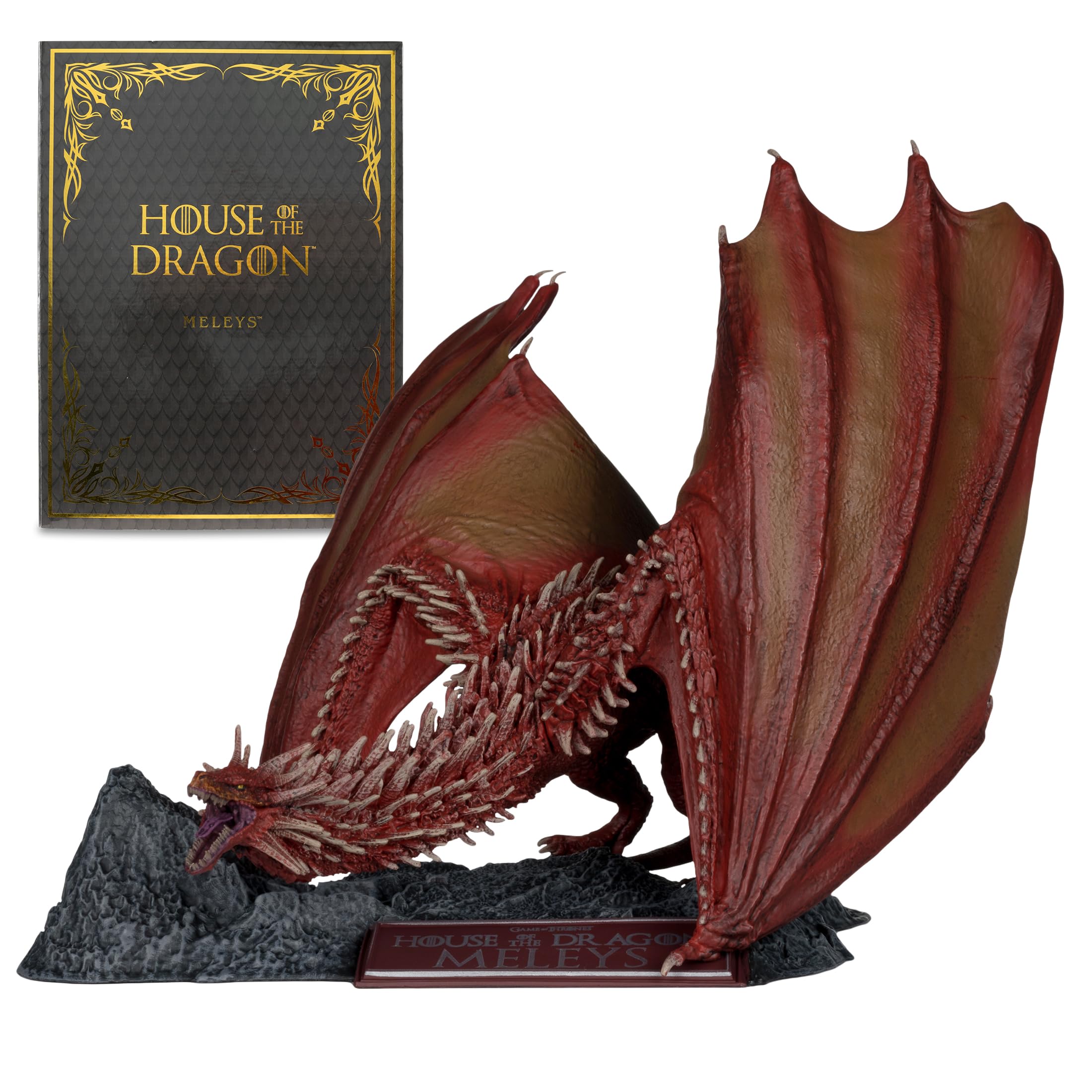 McFarlane Toys Meleys dragon side view highlighting sleek profile for collectors