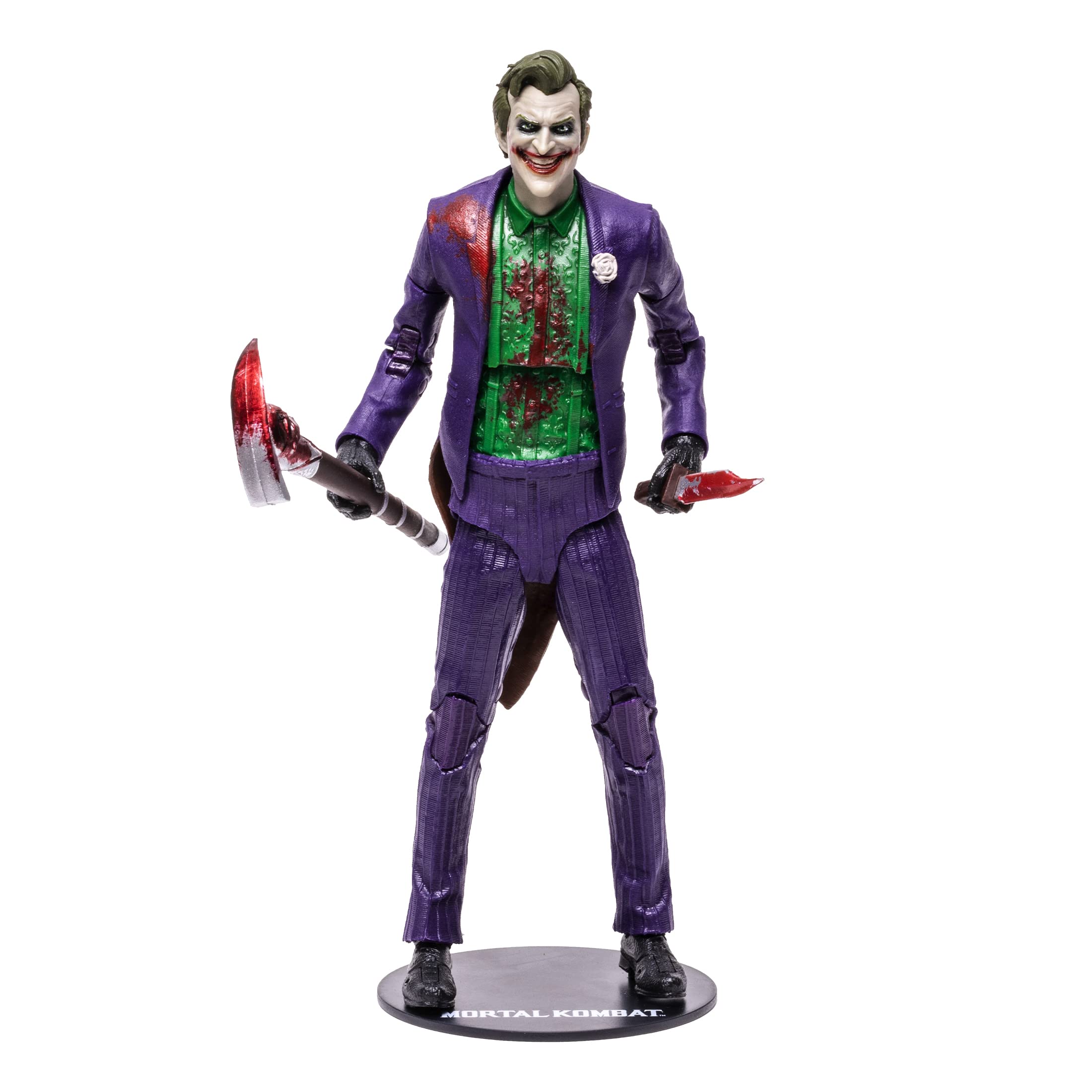 McFarlane Toys Mortal Kombat Joker Bloody front view for display and pose options