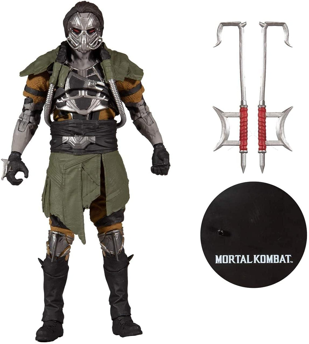 McFarlane Toys Mortal Kombat Kabal window box packaging for shelf display.