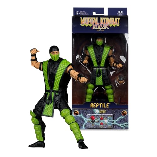 McFarlane Toys Mortal Kombat Klassic Reptile 7in sturdy base supports display