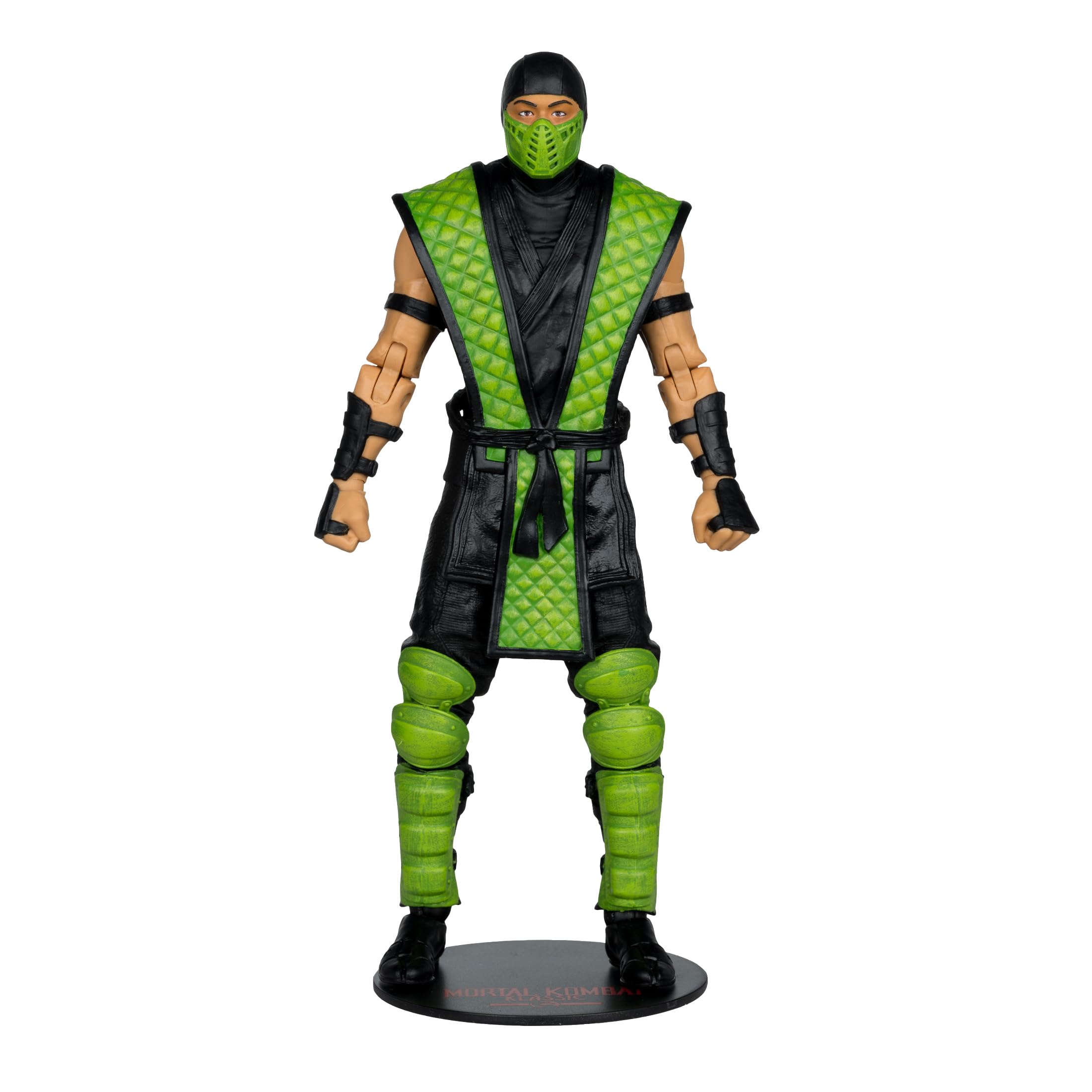 McFarlane Toys Mortal Kombat Klassic Reptile 7in close-up reveals sculpted scales and textures