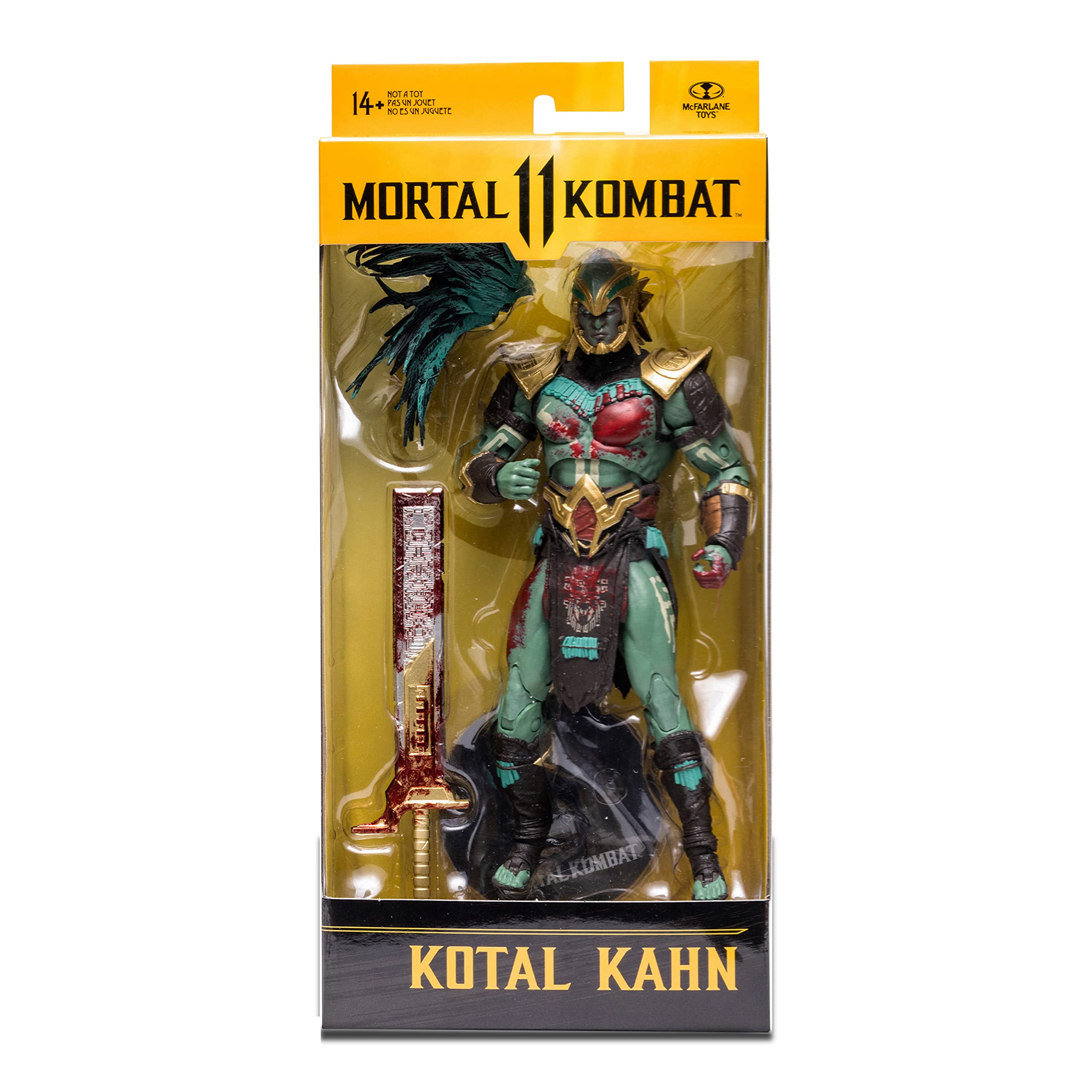 McFarlane Toys Kotal Kahn in action pose inspires dynamic scene ideas.