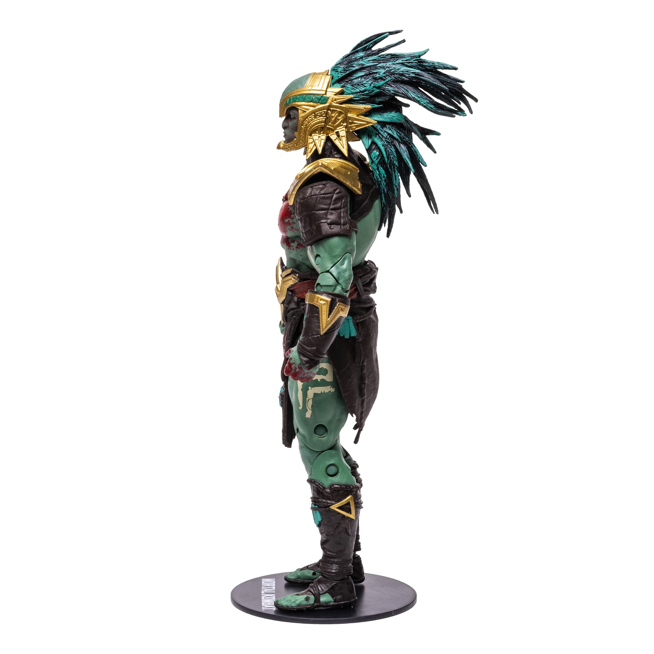 McFarlane Toys Mortal Kombat Kotal Kahn window box packaging enhances shelf appeal.