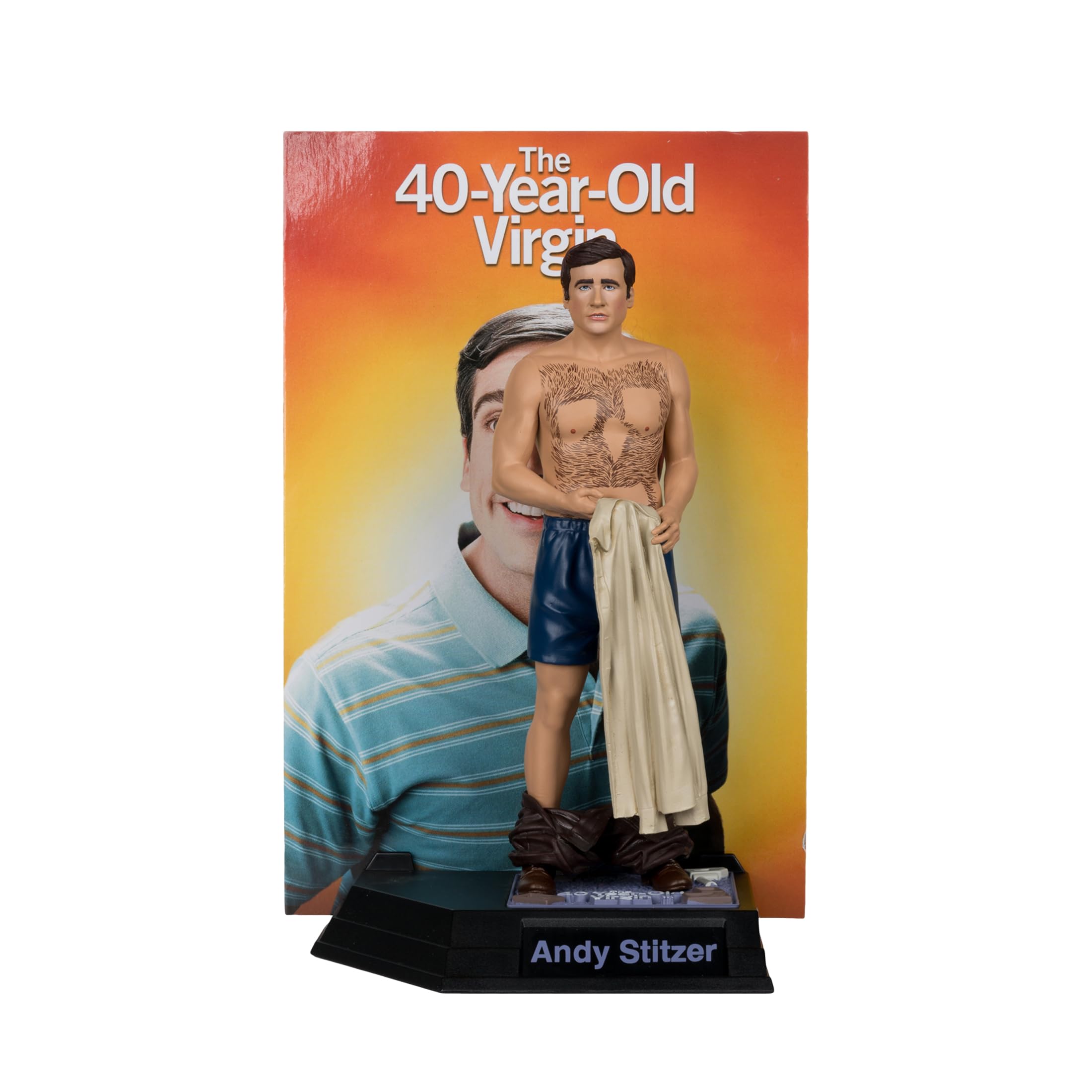 McFarlane Toys Movie Maniac Andy Stitzer art card front featuring character art.