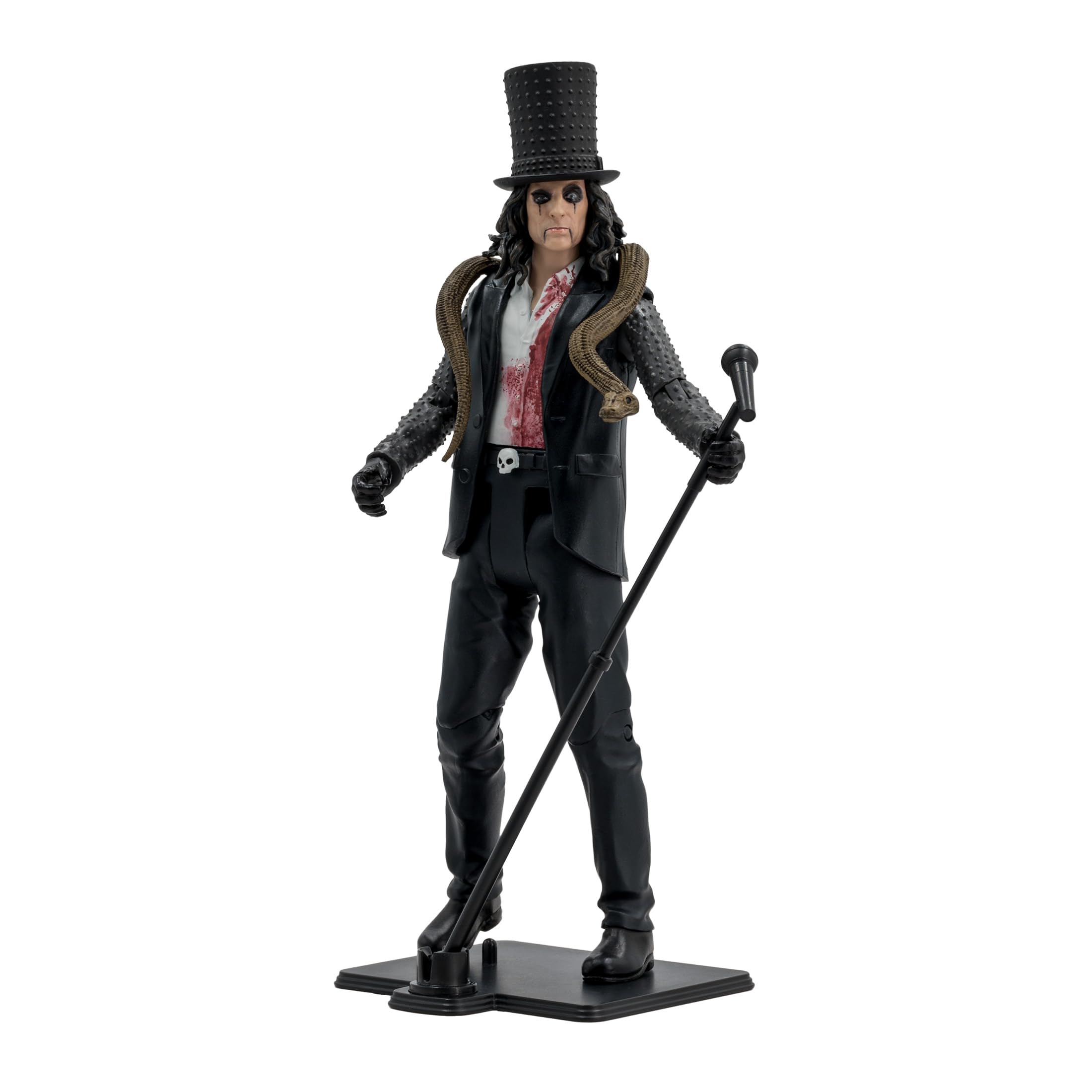 McFarlane Toys Music Maniacs Alice Cooper 6in figure front view for display and posing.