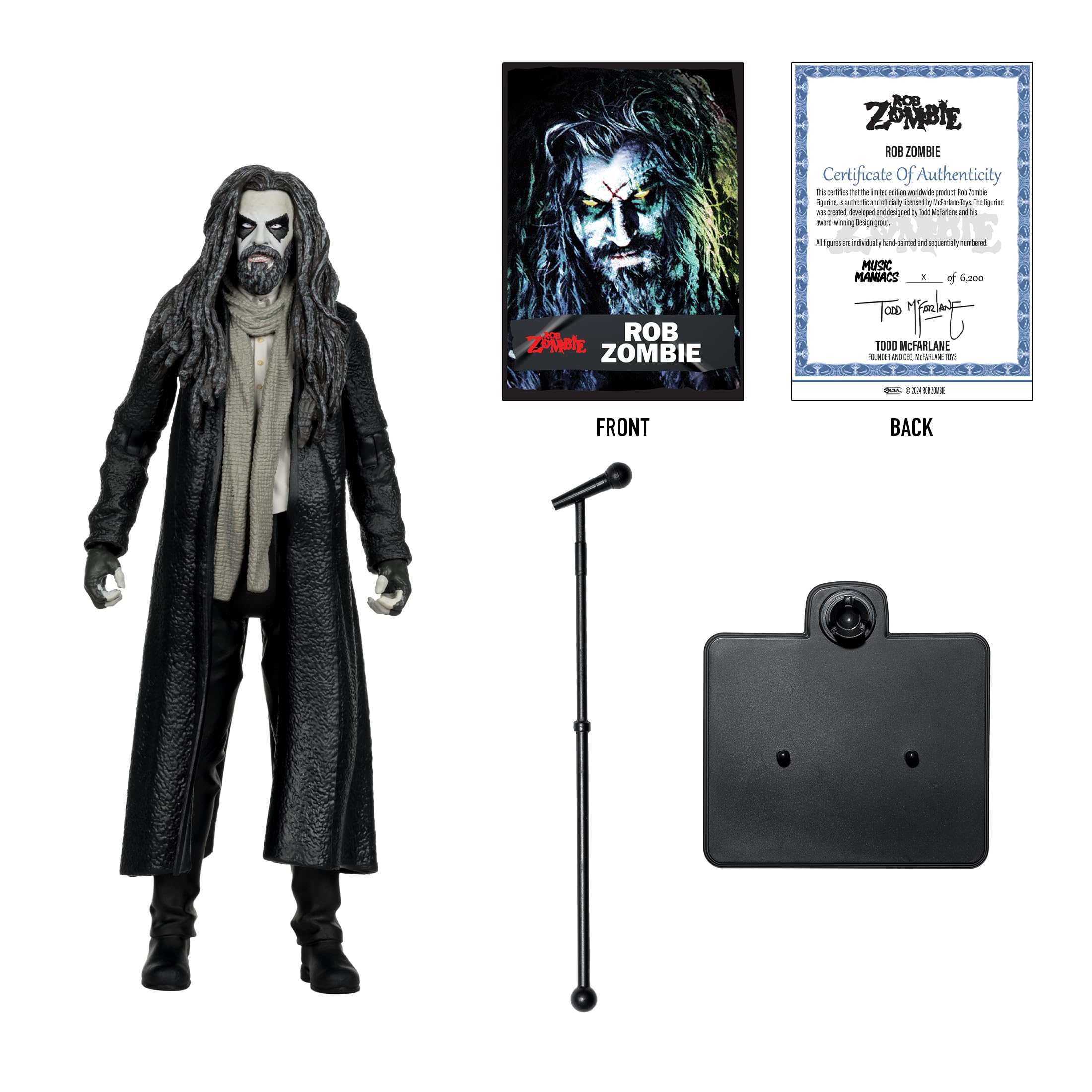 McFarlane Toys Music Maniacs Metal Rob Zombie mic stand accessory for dynamic setups