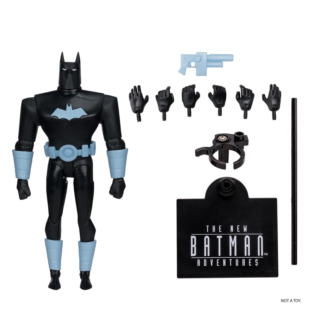 Batman figure on stand highlighting armor texture and color