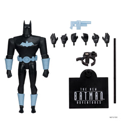 Batman figure on stand highlighting armor texture and color