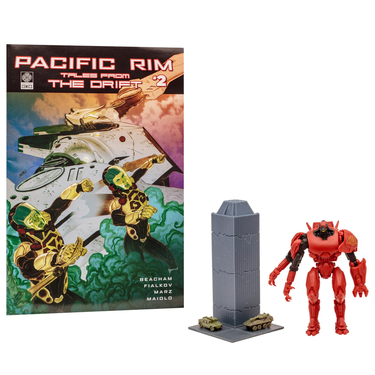McFarlane Toys Pacific Rim Crimson Typhoon figure in 4-inch scale for dynamic shelf display.