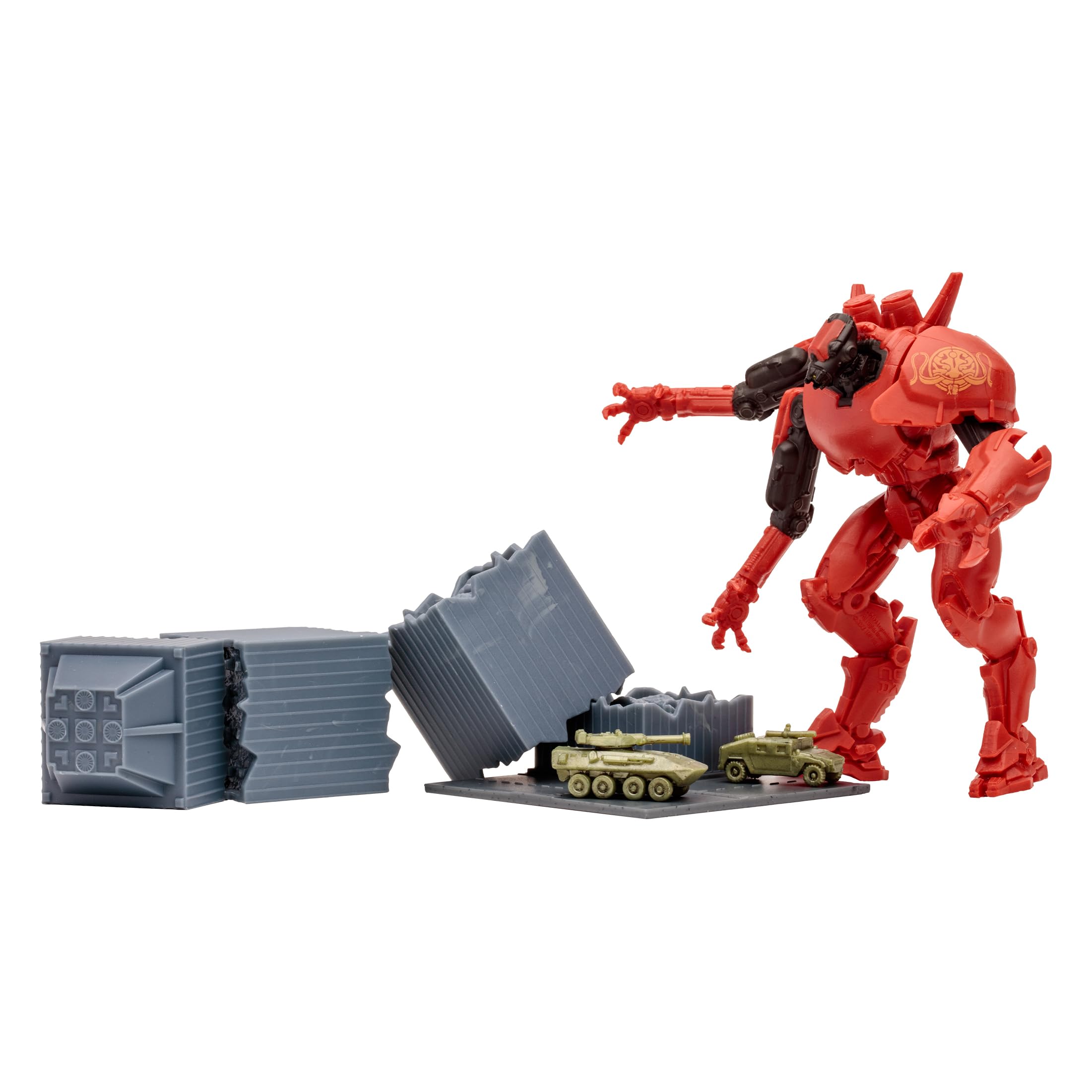 Two vehicles included to expand action scenes around Crimson Typhoon.