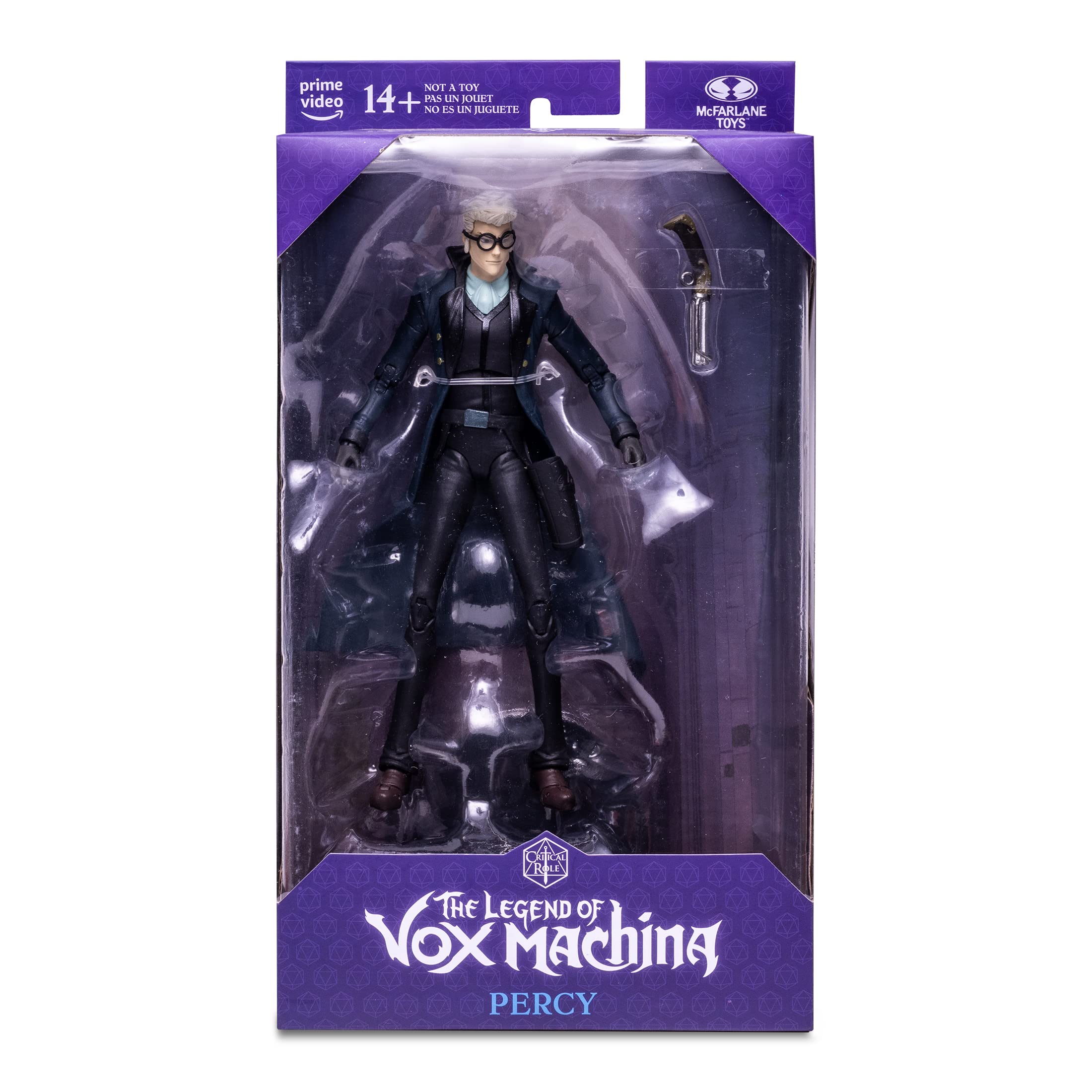 McFarlane Toys Percy close-up shows costume and articulation details.