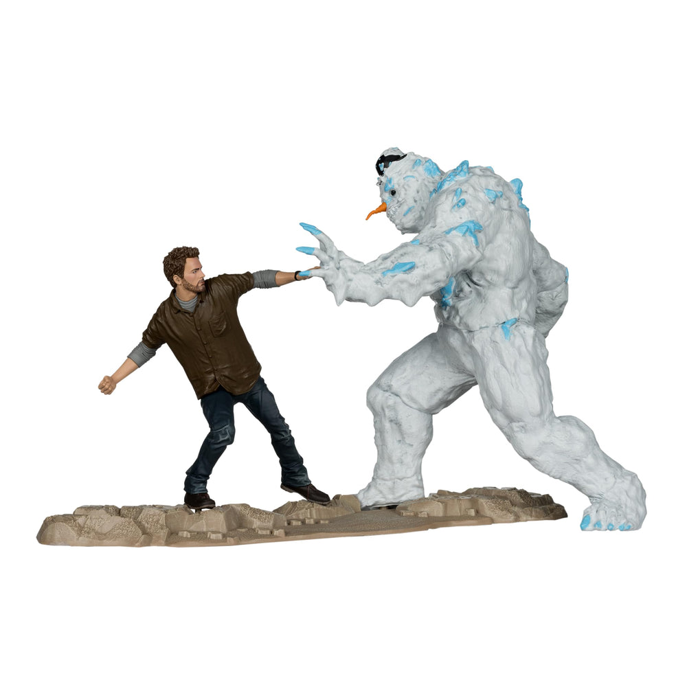 McFarlane Toys Red One Jack O'Malley vs Snowman with two backdrops enhancing scenes.