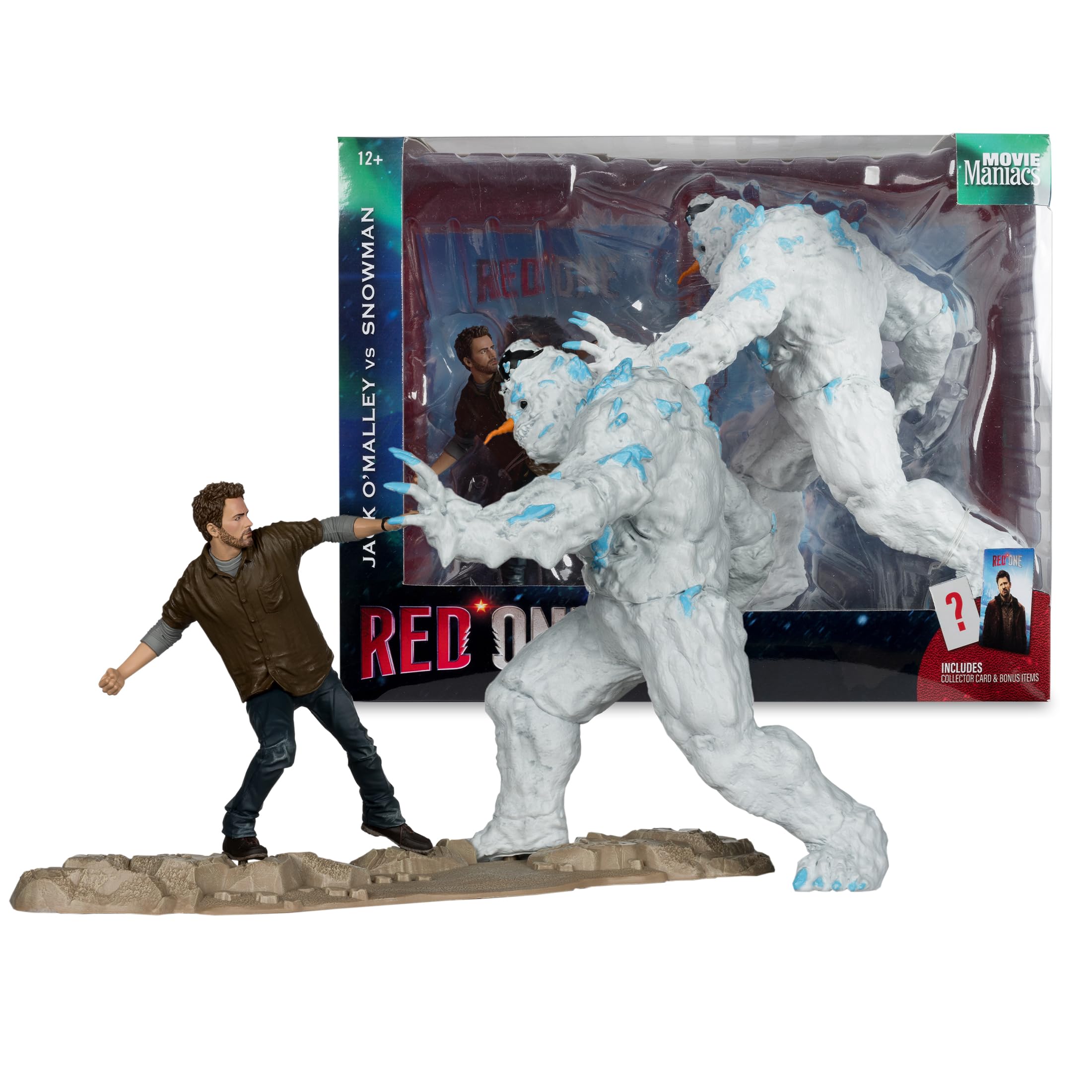 McFarlane Toys Red One Jack O'Malley vs Snowman 6in posing figure set for display.