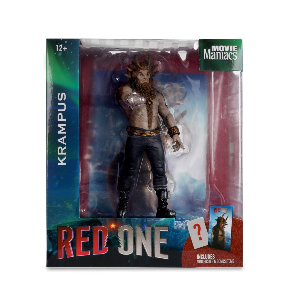 McFarlane Toys Red One Krampus 6in figure — perfect for shelf display with backdrop.