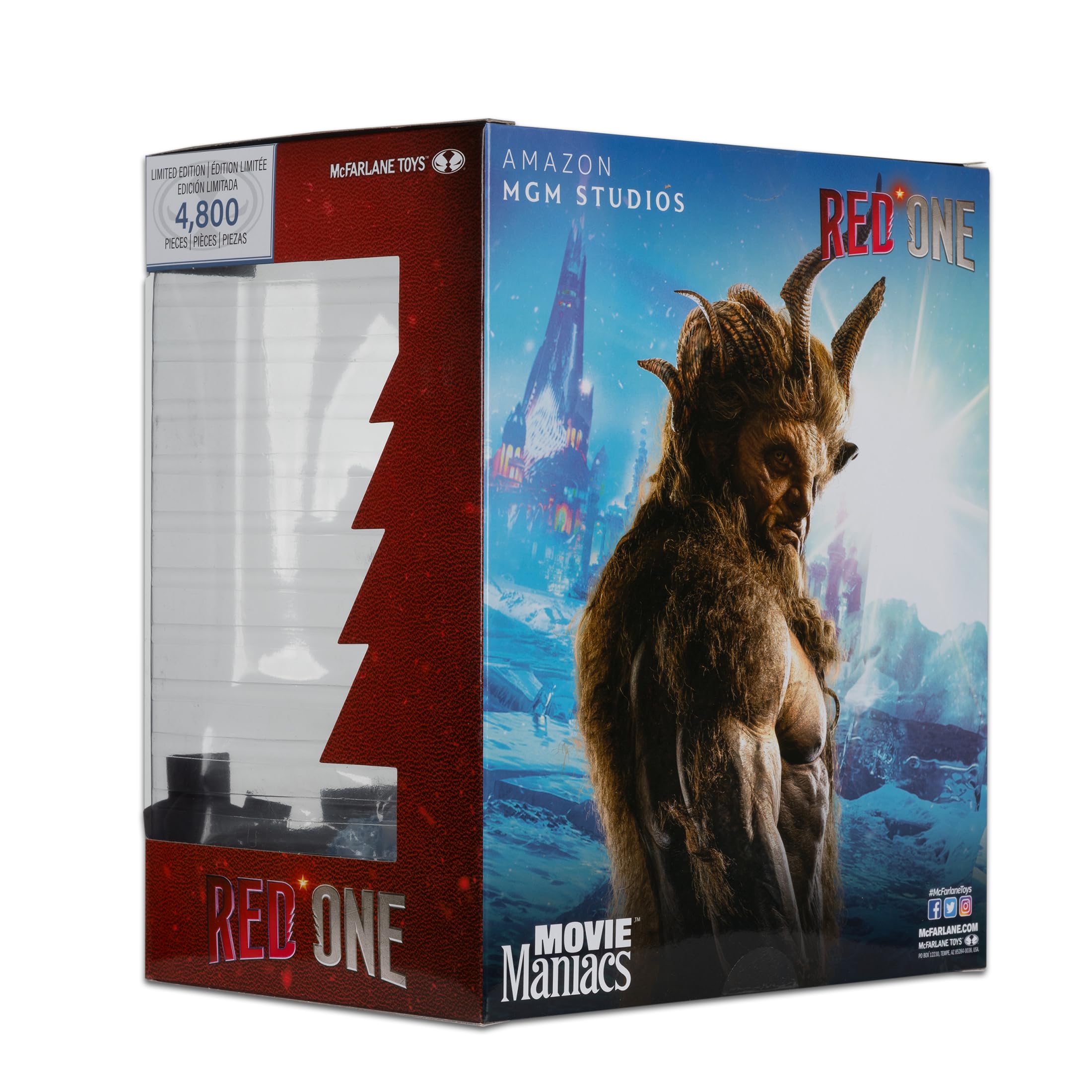 McFarlane Toys Red One Krampus 6in figure — side view captures dynamic silhouette for fans.